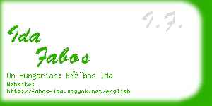 ida fabos business card